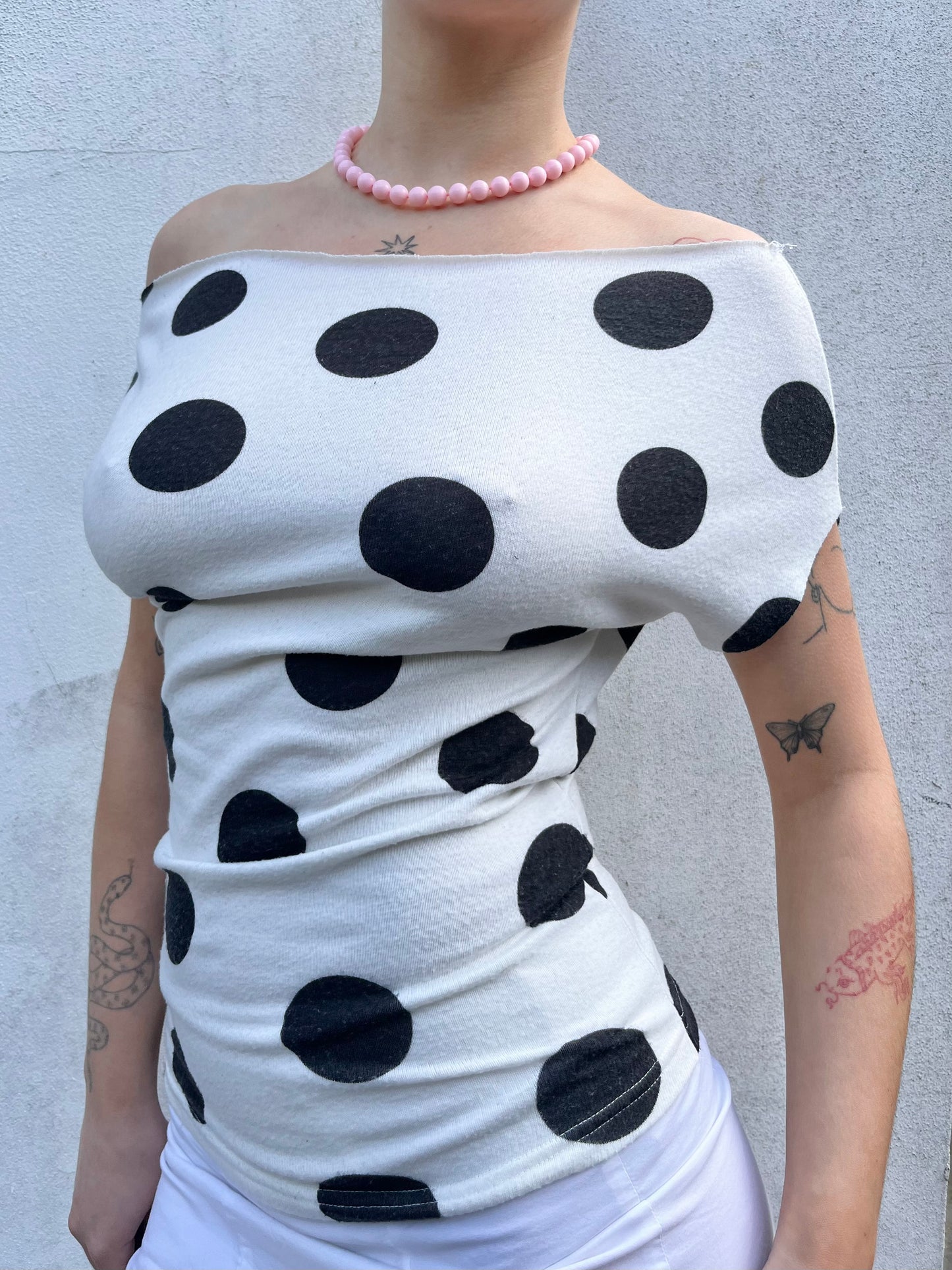 polka dot slouchy top