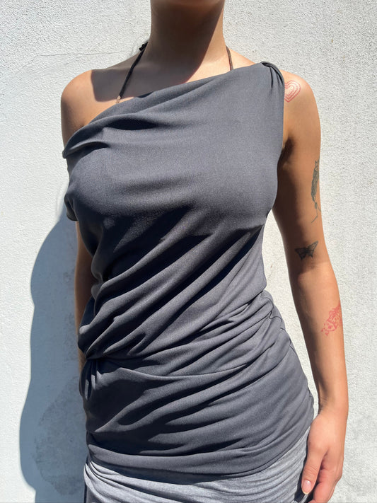 dark grey slouchy top
