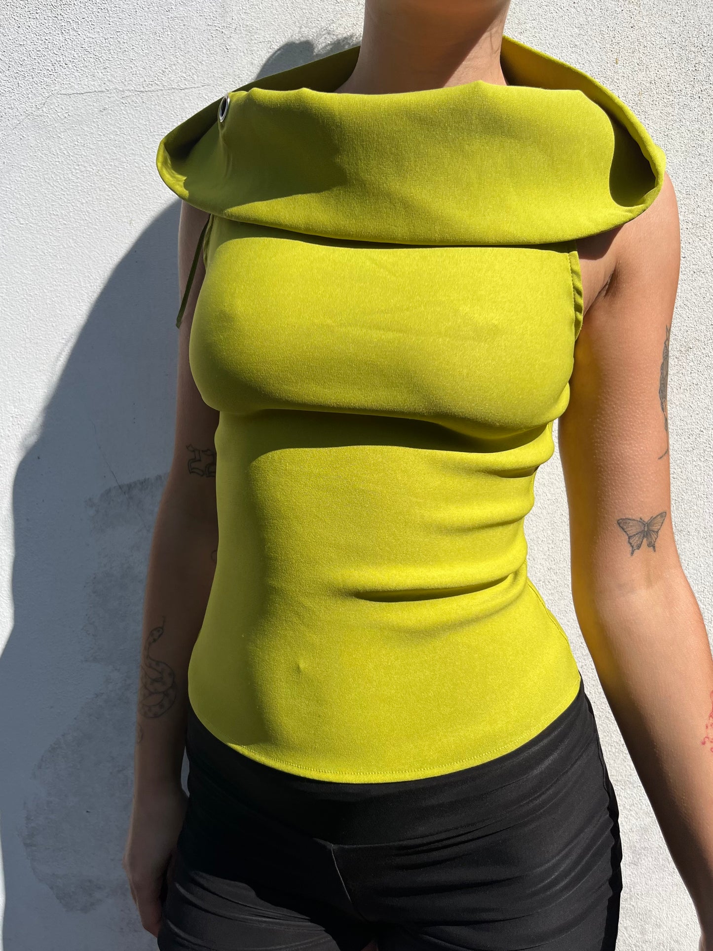 lime bardot top