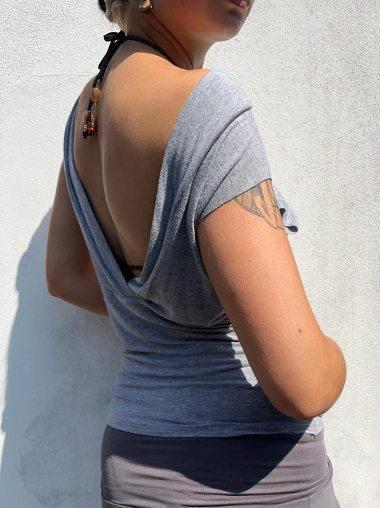 grey crossover top