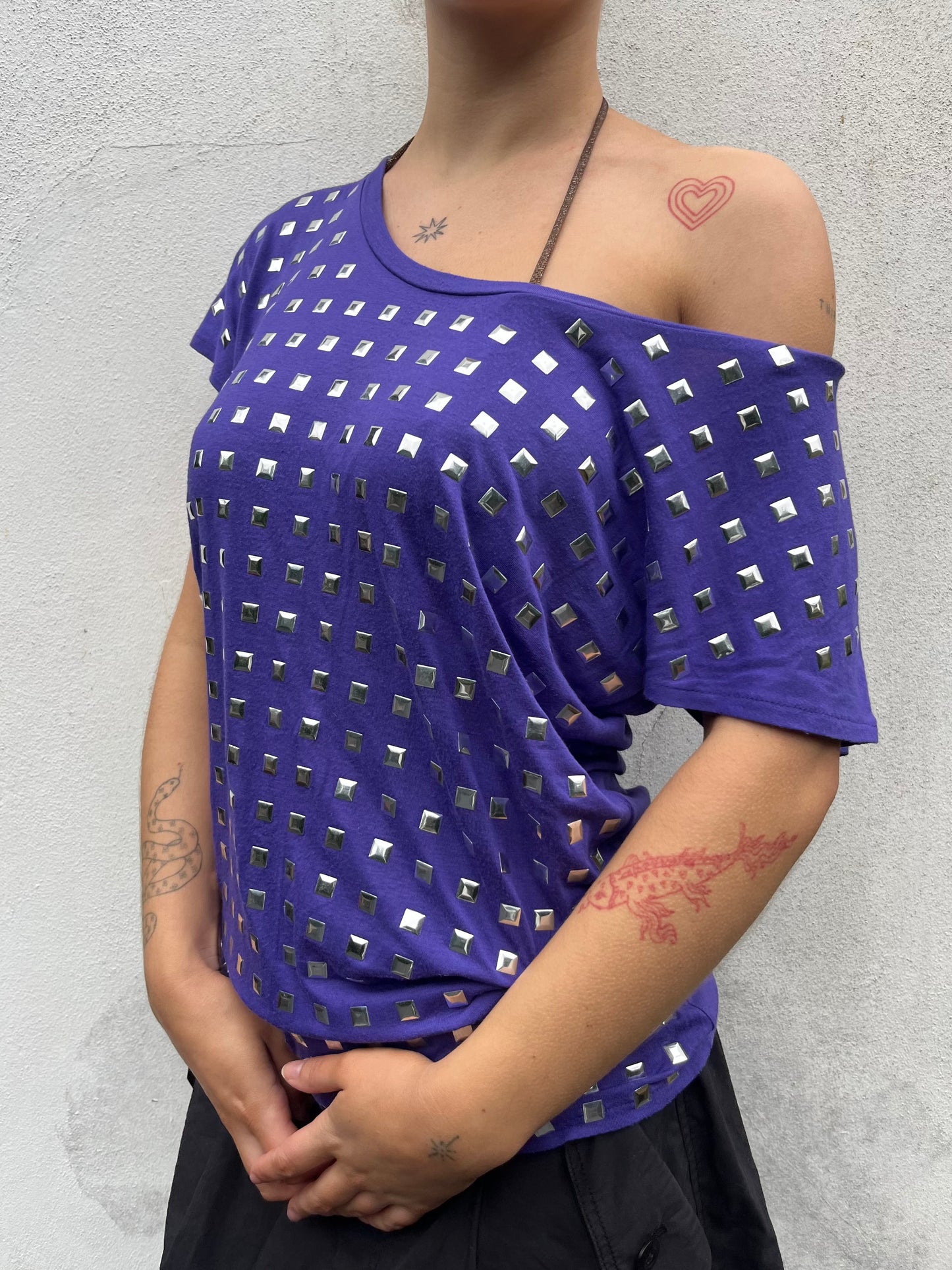 purple stud top