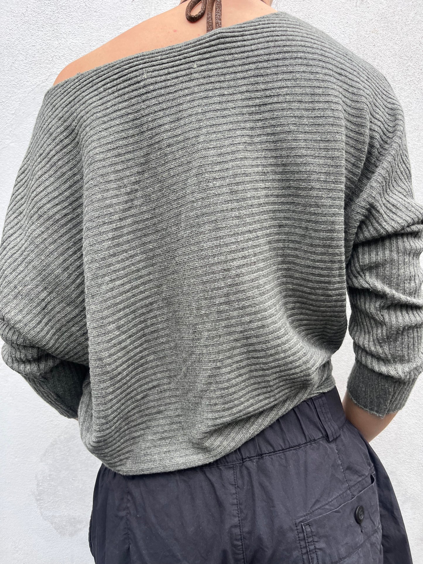 olive green batwing knit