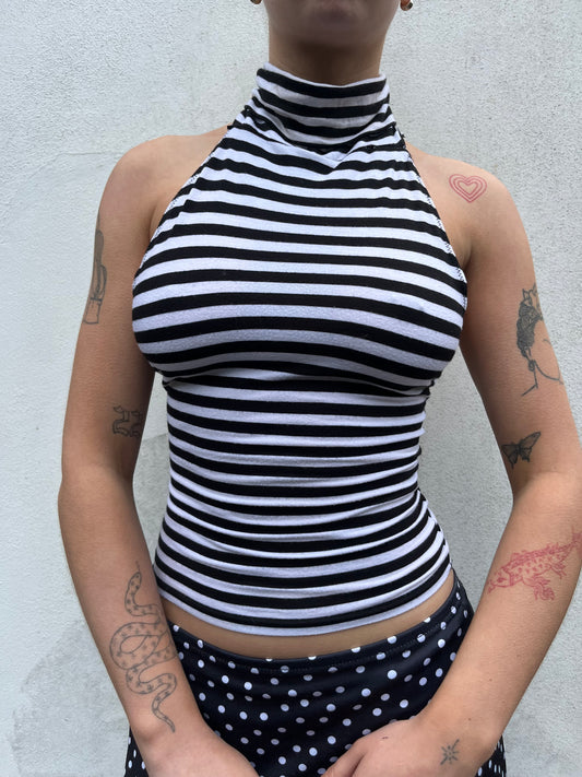 stripy halter top