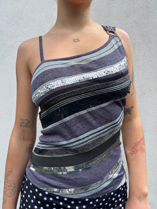 stripy sparkly top
