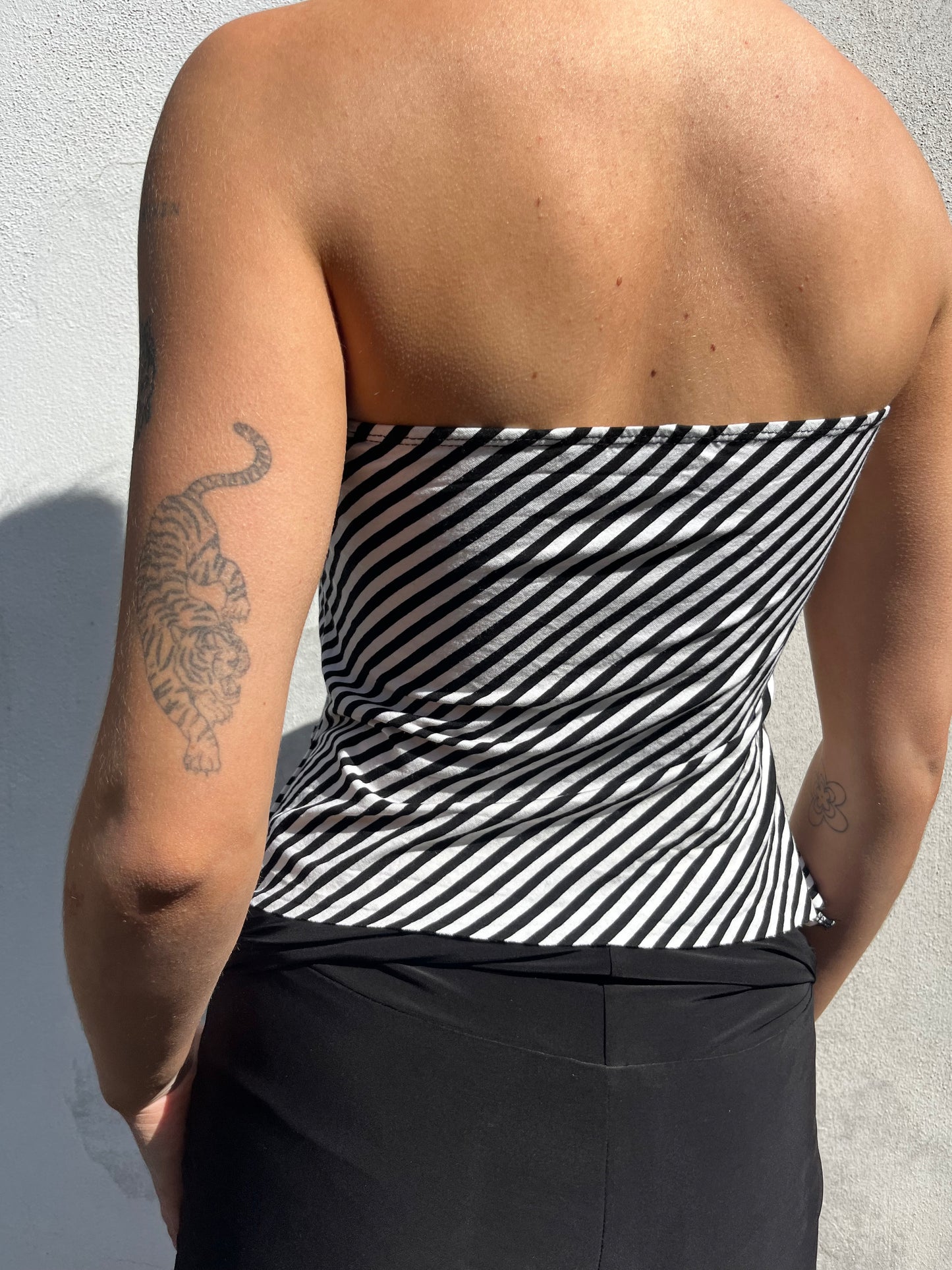 stripy tube top