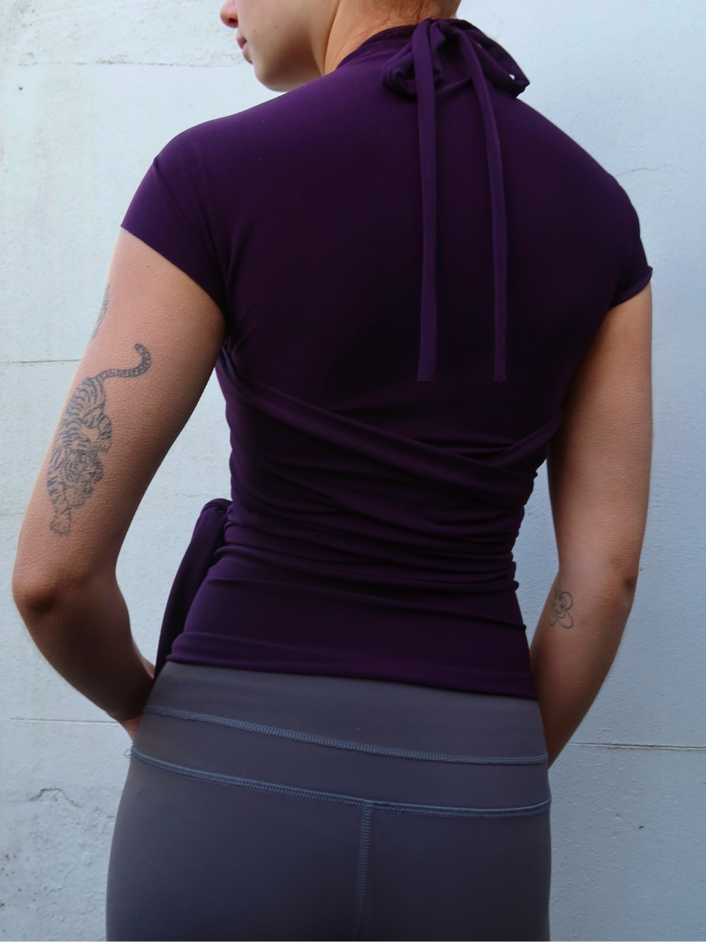 knot top in deep purple