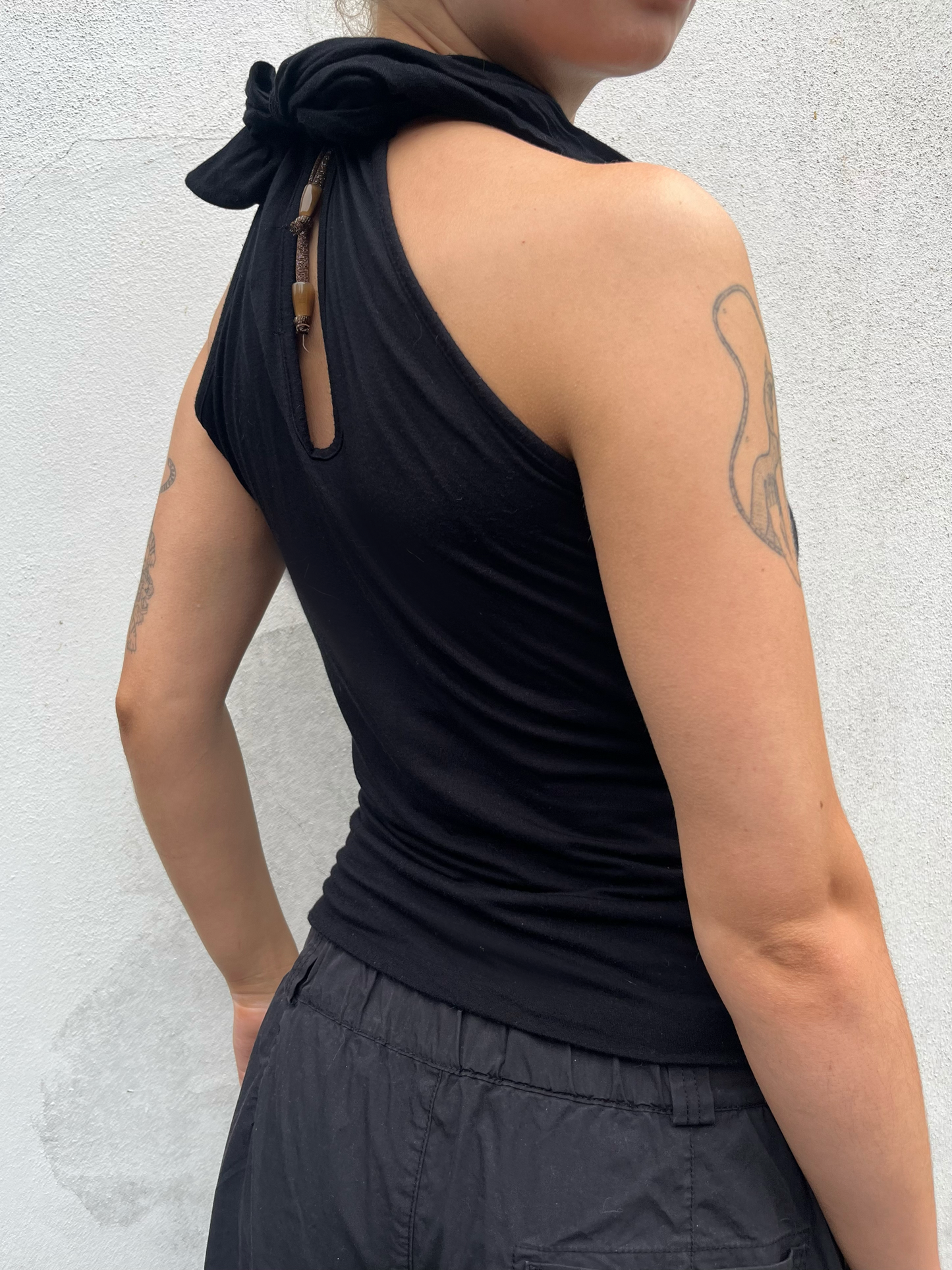 black halter neck top
