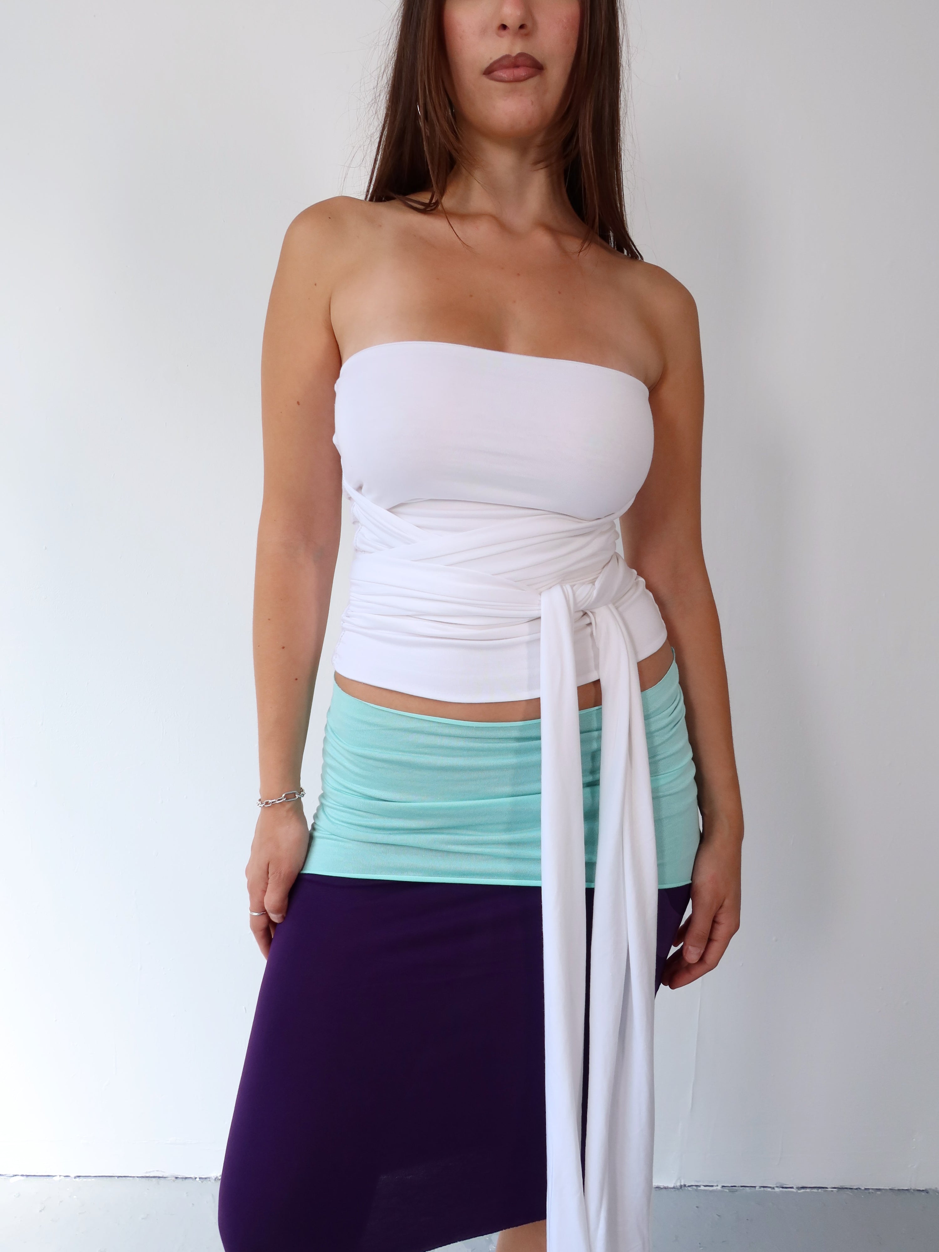 wrap top in white